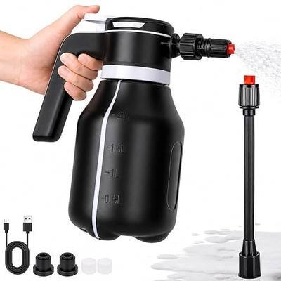 Electric Foam Sprayer, 2L/68oz Portable, Rechargeable Cordless | Automatic Foam Sprayer, One Button Operation, Leak Resistant, Easy to Clean, for Car Wash Detailing, Garden, Home Cleaning