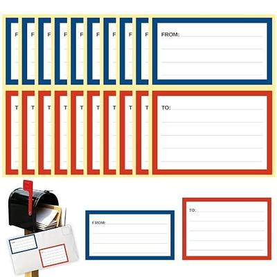 Return Address Mailing Labels 200 Pcs, 3.5 x 4.5 Inch Self Adhesive Shipping Labels, Blank Handwriting to/from Address Tags Sticker for Envelopes, Postage, Package, Mailing Boxes, Home, Office, School