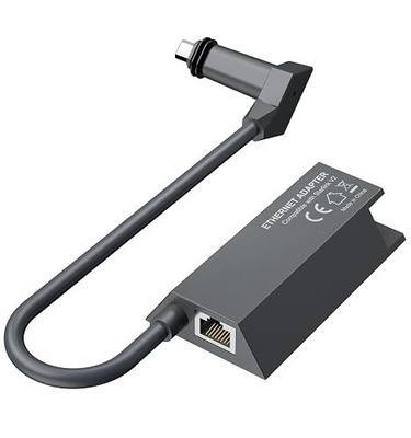 for Starlink Ethernet Adapter for Starlink Rectangle Dish Satellite Internet V2, for Starlink to RJ45 Gigabit Ethernet Adapter Fast & Stable Network Connection for Starlink Actuated Gen 2, Black