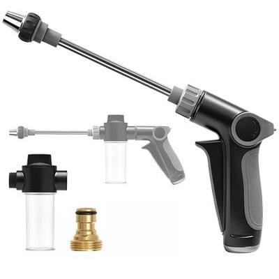 High Pressure Nozzle for Hose, Adjustable Hose Nozzle with Soap Dispenser | Turn Any Hose Into A High-Pressure Water Jet, for Car Washing,Gardening,Solar Panel Cleaning,Pet Showering