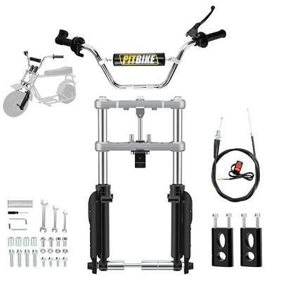 Mini Bike Front Forks Kit for Mega Moto 80 105 GMB100 Baja DB30 | Suspension Mount, 7/8 Handlebar, CNC Aluminum Fork Plate, for Monster Moto MMB80 MMB105, Coleman CT100U, Motovox MBX10 Parts