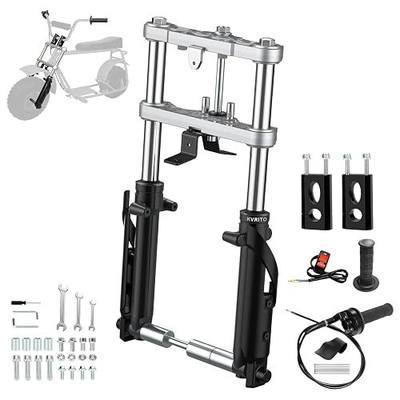 Mini Bike Front Forks Suspension Kit for GMB100 Baja DB30 CT100U | CNC Aluminum Thickened Fork Plate Clamp, Throttle Assembly, Handlebar Riser, for Monster Mega Moto 80cc 105cc, Motovox MBX10
