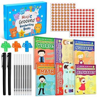 Grooved Handwriting Practice Workbook for Preschool Letter Number Tracing | Ages 3-5, Early Learning, Writing Practice, Letter Tracing, Number Tracing, Preschool Activity