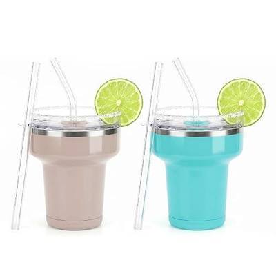 Tronco 16 oz Cocktail Tumbler, Insulated Margarita Tumbler with Lid & Straw | 360° Sippable Martini Glass Alternative, 18/8 Stainless Steel Shatterproof Cup with Non-Slip Base, Ideal for Poolside Parties