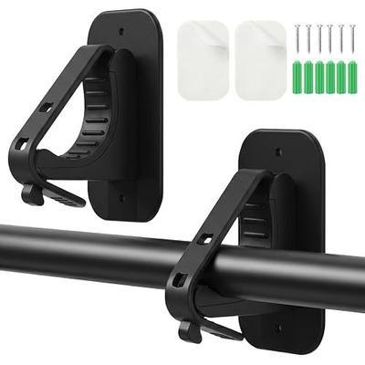 Watris Veiyi No Drill Curtain Rod Brackets for Bathroom, Kitchen, Bedroom | 2PCS Curtain Hooks, Adhesive Shower Rod Holder
