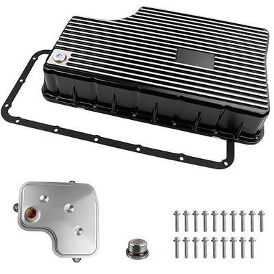 265-830 Upgrade Aluminum 6R140 Transmission Deep Pan(Brushed) Compatible with Ford F250 / F350 / F450 / F550 2011-2019 6.7L with 6R140 Transmission (black)
