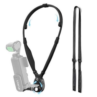 ULANZI ZJ09 Flexible POV Neck Mount, Magnetic Necklace Holder & Chest Strap, Camera POV Mount w Universal Adapter for GoPro Hero Series, AKASO, DJI Osmo Action 5 Pro/4/3, Insta360 & Most Action Cam