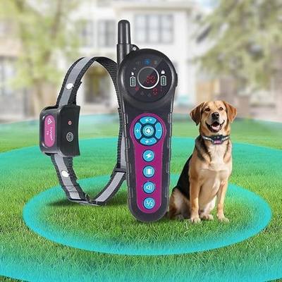 DOTSTAR Wireless Dog Fence Electric Training Collar Pet 2 in 1 System | Dog Perimeter Fence Portable Rechargeable Training Collar, Pet Containment System with 3 Training Modes for Medium Large Dogs