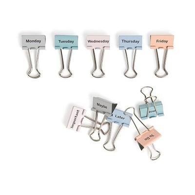 U Brands Binder Clips, 10-Count, 1 1/4 Inch Mini Metal Clamps, Task on Hand Binder Clips, Paper Clip Clamps for Home, School, and Business