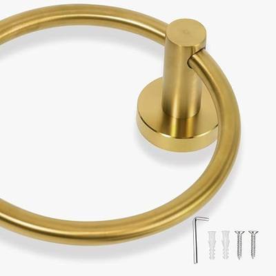 1 Pack #304 Stainless Steel Towel Ring,Round Design,Brushed Gold Color