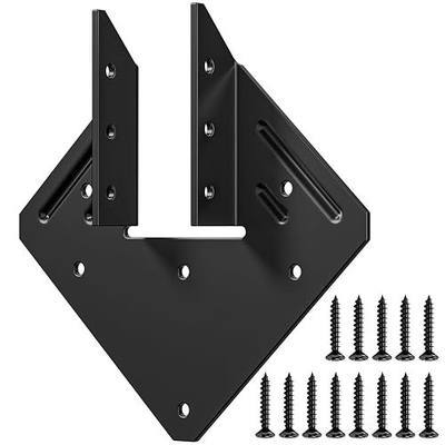 Black Hurricane Ties for Rafter 10PCS ,13 Gauge 2.0mmHeavy Duty Hurricane Straps,Heavy Duty Joist Hangers for Roofing Trusses Wood,Roofing Trusses 120 Screws