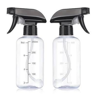 360° Spray Bottles 2 Pack 10oz Plastic Water Sprayer Small Squirt Bottle | Empty Water Spray Bottle Fine Mist Upside Down Containers with Adjustable Nozzle BPA Free for Hair Cleaning Cooking Plant Pet