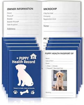 JOHSBYD 10 Pack Dog Vaccination Record Book, 5"x3.5" Puppy Health Booklet | 12 Sheets Each, Pet Medical Log Notebook for Doggy Health Tracking, Gift for Pet Lovers Doggy