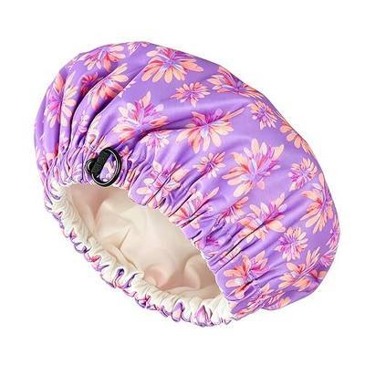 Castor Oil Pack Wrap Organic Cotton for Hair Growth, Overnight Hair Wrap for Sleep, Reusable Hair Mask Cap for Castor Oil Treatment of Balding,Thinning Dry and Damaged Hair(Oil Not Included) Purple, S