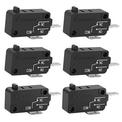 KW3AT Microwave Oven Door Switch, 4 Normally Open 2 Normally Closes | UL Recognized Component, 16A 125/250V Interlock Micro Switch Kit Compatible KW3A KW3AT