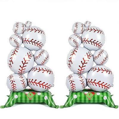 2 pcs Large Self Standing Baseball Foil Balloons, 59in Baseball Balloons | Sports Themed Birthday Party Decoration Indoor Outdoor Sports celebration Supplies