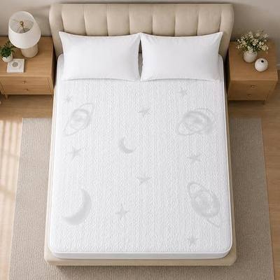 Twin XL Fitted Sheet White 15" Deep Pocket, Soft Elastic Fitted Bed Sheet with All-Around Elastic, No Shifting Bed Cover for Twin XL Mattress, Mattress Cover Style Sheet for Dorm, RV, Guest Room