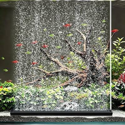 Aquarium Air Bubble Bar, Weighted Nano Mist Bubble Wall, Wider Clog-Resistant Design High Dissolved Oxygen Diffuser for Freshwater, Saltwater, Pond, Hydroponics