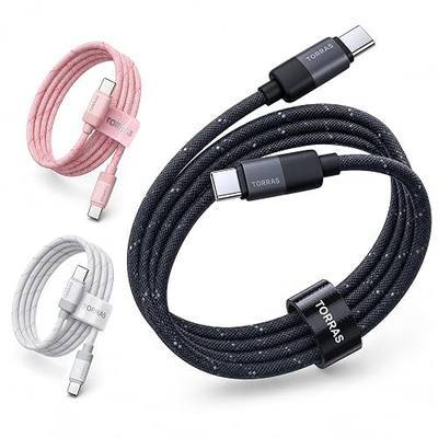 TORRAS Gradient Braided USB-C Cable, 1-Pack 6.6 FT, Black | Premium everyday cable with a signature gradient design and durable braided construction, made to look great and use longer