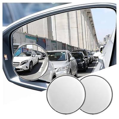 2 PCS Blind Spot Mirrors, 3" Wide-Angle Round Auto Rear View Convex Mirrors for Improved Safety, Universal HD Glass Blindspot Mirror for Cars SUVs Trucks, Car Accessories