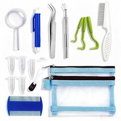 MEDUWEDU 16-Piece Professional Tick Removal Tool Kit, Stainless Steel Tick Remover Tweezers, Hooks & Accessories for Dogs, Cats & Humans, Outdoor Camping Essentials