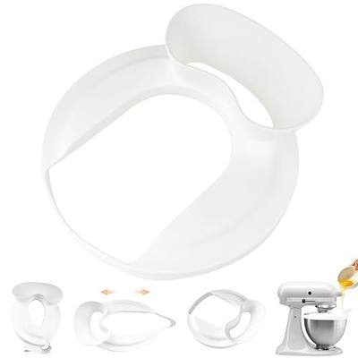 Pouring Shield for KitchenAid Stand Mixer, Silicone Splash Guard Cover Fits 4.5 to 5 QT Tilt-Head, Upgraded Full-Cover Splatter Guard with Wide Chute, Food-Grade Accessories for KitchenAid Mixer