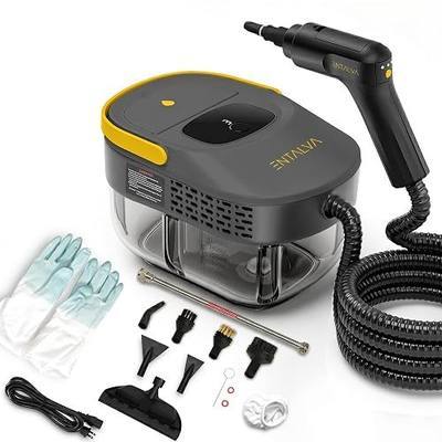 15 Accessories Steam Cleaner for Home,1.69QT Tank Handheld Steamer for Cleaning, Potable Pressurized Steam Cleaner for Grout, Car Detailing, Tile, Floor, Cloth