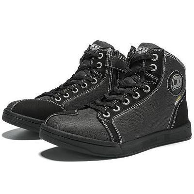 IRON JIA'S Motorcycle Shoes for Men, CE-Certified, Breathable Anti-Slip Protective Gear, Powersport Casual Motorcycle Riding Boots (Black 10.5)