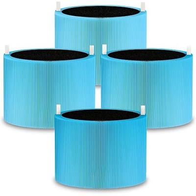 4 Pack Mini Max Replacement Filter Compatible with Blue Pure Mini Max Air Purifiers, FMINI Replacement Filter Premium Filter and Activated Carbon Filter, A11ergenBlock (Blue)