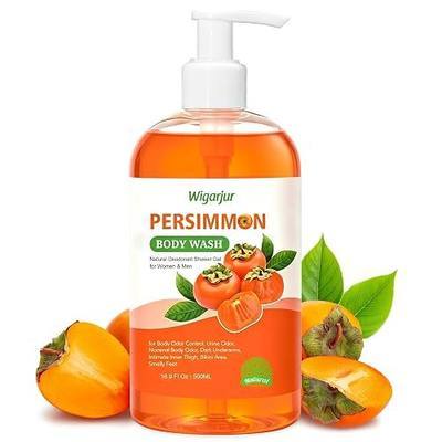 Persimmon Body Wash for Old People Smell, Natural Persimmon Soap Bar | Deep Cleansing Body Odor Control Soap with Tea Tree, Lasting Refreshing Whole Body, Armpit, Feet 16.9 Fl.Oz