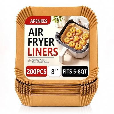 200 PCS Square Air Fryer Liners Disposable For 5-8 QT Basket | 8 Inch Air Fryer Parchment Paper Liners Grease-Proof & Oil-Proof Baking Paper For Roasting, Microwave & Oven