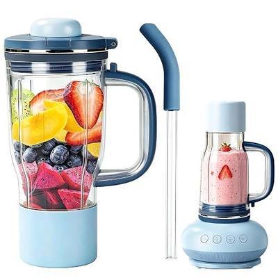 26oz Travel Tumbler Replacement for Ninja BlendBOSS Blender,Portable Smoothie Cup with Leakproof Flip Lid & Detachable Straw,Compatible with Ninja DB301 & DB351 Series for Daily Travel Use (Blue)
