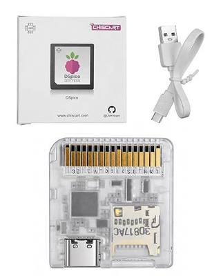 DSPico Flash Cart Compatible with Nintendo DS/DSi, Type-C Port, 8GB SD Card Include, 6MB/s SD Read, Open Source, RP2040 MCU Powered, Dual Power, Support DS Mode & Pico Launcher
