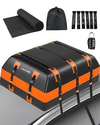 Abahub Rooftop Cargo Carrier 21 Cubic Feet Car Roof Storage Bag SUV | Non hard shell Rooftop cargo carrier bag for car roof storage ideal for travel camping fits sedans suvs and more