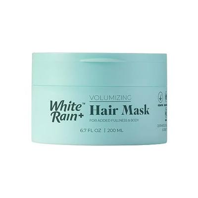 White Rain+ Volumizing Hair Mask for Fine, Flat Hair, 6.7 fl oz | Lightweight Hydrating Hair Treatment Mask with Argan, Coconut, Avocado & Jojoba Oils, Keratin & Biotin, Added Fullness & Body
