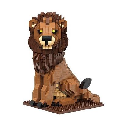 1020+ Pcs Micro Building Blocks Lion Set | 3D Animal Puzzle, Stress Relief DIY Toy for Adults & Teens, Mindful Crafting & Aesthetic Office Desktop Decor