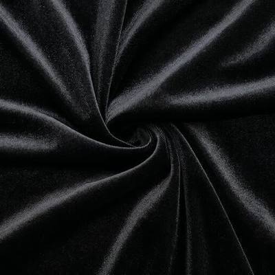 1 Yard Black Velvet Fabric 63 Inch Wide | Stretch Soft, 90% Polyester 10% Spandex, For Sewing Clothes & Apparel, Crafts