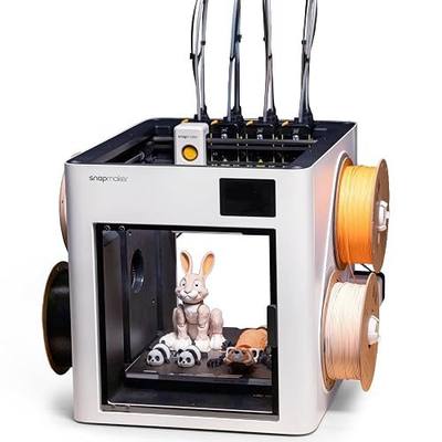 Snapmaker U1 3D Printer Multi Color,4 Toolhead with 5 Seconds Toolchanger,MultiColor Printing with 5X More Speed and 5X Less Waste,Smart Calibration,CoreXY 500mm/s Speed,270x270x270mm Large Build Size