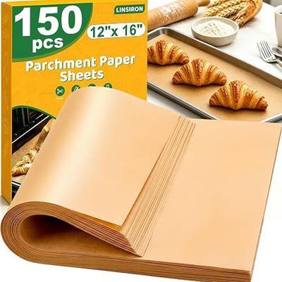 150 Pcs Parchment Paper Sheets for Baking,12x16 Inch Baking Paper | Unbleached Non-Stick Precut Baking Parchment for Baking Cooking Grilling Air Fryer Oven Microwave, Fit for Half Sheet Pans
