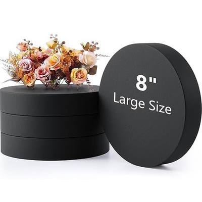 Lallisa 4 Pcs Black Floral Foam Blocks Water Weather Resistant Reusable Dry Floral Foam for Artificial Flower Arrangements Outdoor Hanging Florist Plant Base for DIY Wedding (8 x 1.5 Inch)