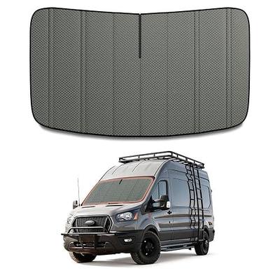 Windshield Cover for Ford Transit Medium/High Roof 2015-current, Insulated Blackout Sunshade,Foldable Full Coverage AllSeasonGuard