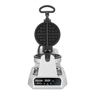 Waring Commercial Belgian Waffle Maker, 25 Waffles per Hour, Automatic Countdown Timer,Rotary Feature for Even Baking, Triple-Coated Nonstick Plates, NSF Certified, WW185X