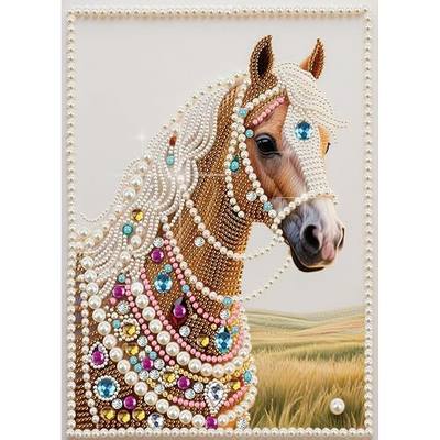 antor Horse Pearl Diamond Art Kits for Adults, DIY Special Shaped Diamond Painting Kit for Adults and Beginners, 5D Diamond Painting Pearl Gem Art for Home Wall Decor, 11.81×15.75 Inch