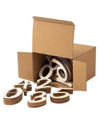 160 Pcs 4In Unfinished Wooden Numbers Blank Wood Clock Unpainted Calendar Numbers Scrapbooking Crafts (4 in)