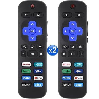 2 Pack Universal Remote for Roku TV, Replacement Compatible for TCL/Hisense/Westinghouse/Element/Onn etc R0KU TV Remote Control 【Not for RokuStick and RokuBox】