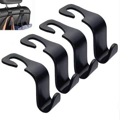 4PCS S-Shaped Car Headrest Hooks, Universal Heavy Duty Car Seat Back Hooks, Multifunctional Vehicle Interior Storage Hanger for Bags, Purses, Coats, Groceries and Travel Accessories