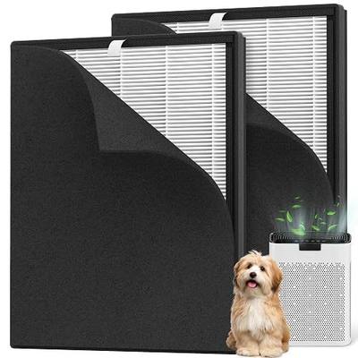 2 Packs KJ190L Replacement Filter Compatible with MOOKA KJ190 KJ190L KJ190H Air Cleaner Purifier ,Activated Carbon Filter for Home Large Rooms