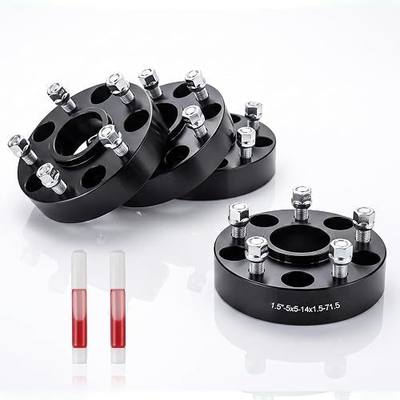 1.5 inch 5x5 Hubcentric Wheel Spacers Compatible with Wrangler JL 2018-2024,for Grand Cherokee WK2 WL 2011-2024,for Durango 2011-2023, 5x127mm Forged Wheel Spacer w/ 14x1.5 Studs & 71.5mm bore | Wheel Spacers Adapters