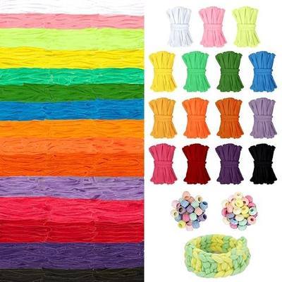 1500 Pcs Weaving Loom Refill Loops with Beads, 15 Colors Weaving Loom Bands for 7-10 Inch Potholder Loops Elastic Pot Holder Loom Refills DIY Knitting Craft Projects for Adults Teens