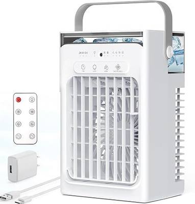 Portable Air Conditioners, 4-Speed Mini Air Conditioner, 3-in-1 Personal Cooling Fan, Small AC Unit with 1000ml Water Tank, 2/4/6H Timer, USB Powered (5V 2A Adapter Included) for Bedroom Office Desk